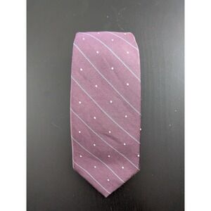 Reis of New Haven Stripe Dot Geometric Pattern Classic Silk Neck Tie Necktie 57"